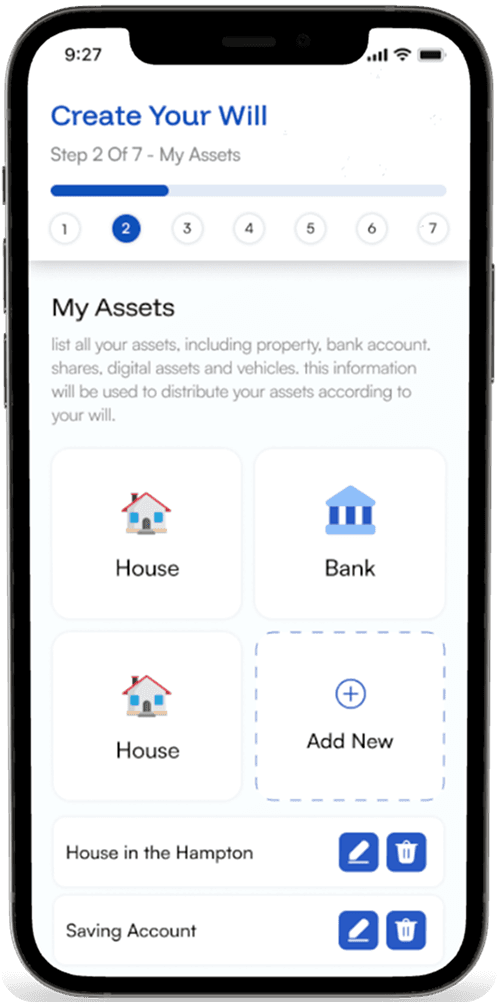 Create Your Will - My Assets