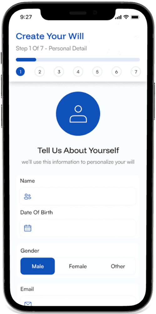 Create Your Will - Personal Detail