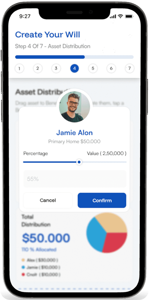 Create Your Will - Asset Distribution